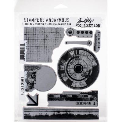 Stampers Anonymous Tim Holtz Cling Stamps - Glitch 1
